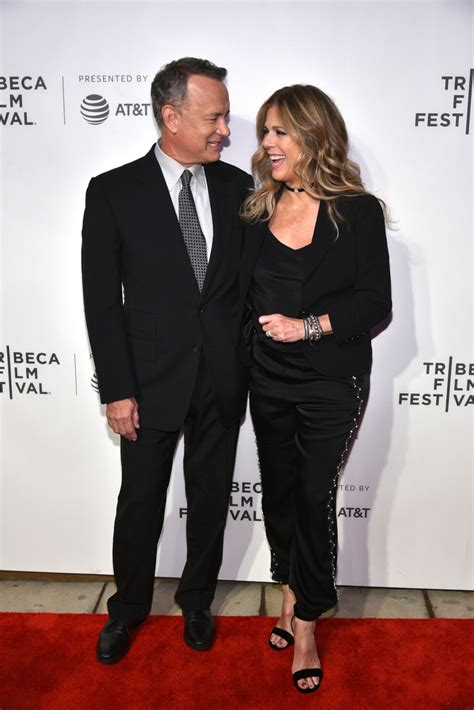 RITA WILSON and Tom Hanks at The Circle Premiere at 2017 Tribeca Film Festival in New York 04/26 ...