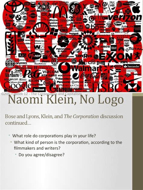 Week 12 Naomi Klein, No Logo | PDF | Business | Brand