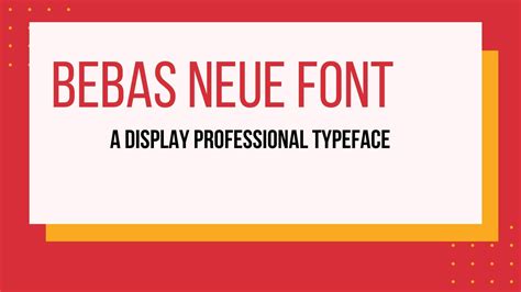 Bebas Neue Bold Font Free Download - Cofonts