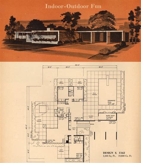 house plan | mid century modern | Pinterest | Mid century modern house plans, Vintage house ...