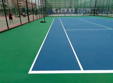 Acrylic Acid /PU /Si-PU/PU Rubber Sports Court Flooring for Basketball, Tennis, Badminton ...