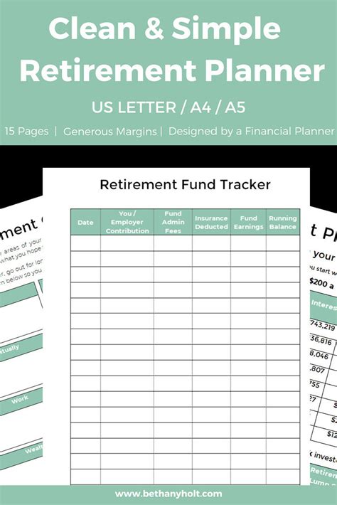 Retirement Plan Worksheets