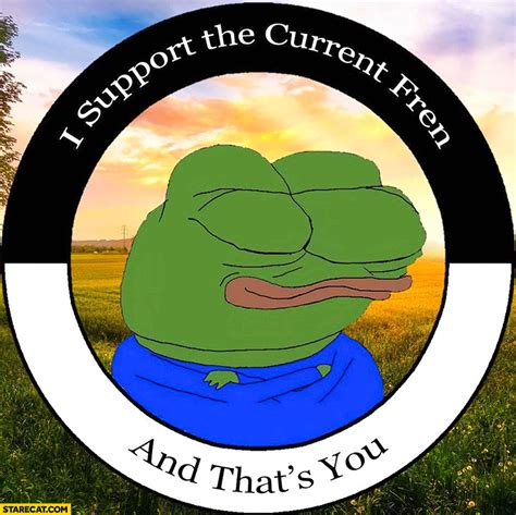 I support the current fren and that’s you pepe the frog | StareCat.com