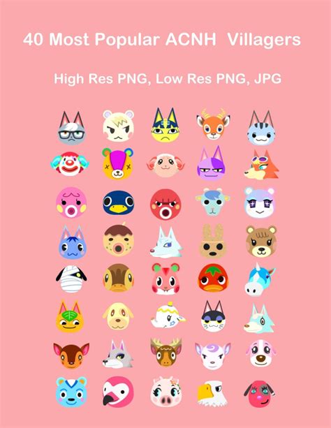 Animal Crossing Villagers PNG, JPG, Clipart, Icon, Items High Quality ...