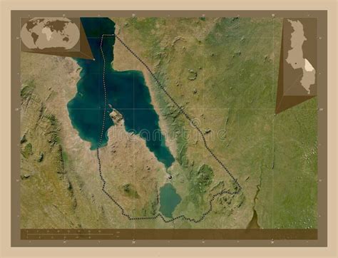 Mangochi, Malawi. Low-res Satellite. Capital Stock Illustration - Illustration of continent ...