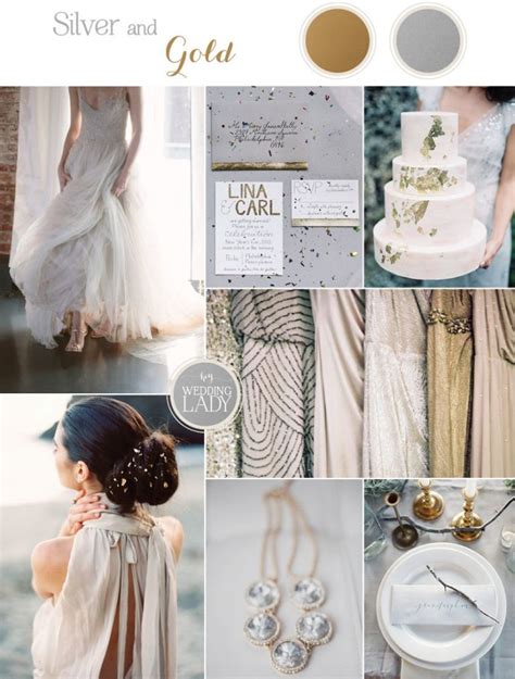 Rustic Metallic Wedding with Silver and Gold Leaf Accents - Hey Wedding ...