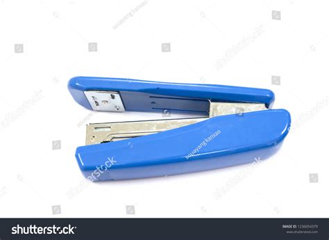 Stapler Blue Color Isolated White Background Stock Photo 1236054379 ...