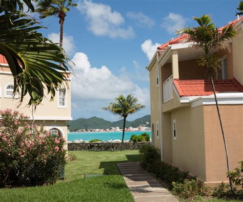 Philipsburg St Martin Seen between Buildings Stock Image - Image of ...