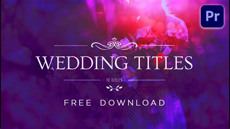 Premiere Pro Wedding Video Templates