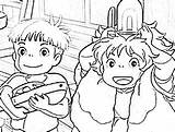 Ponyo Coloring Pages Sketch Page sketch template