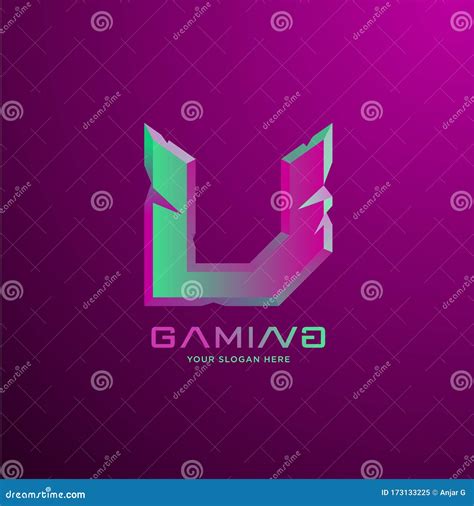 Initial Letter U Gaming Esports Style Logo Template Stock Vector ...