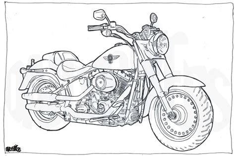 Printable Harley Davidson Logo Coloring Pages