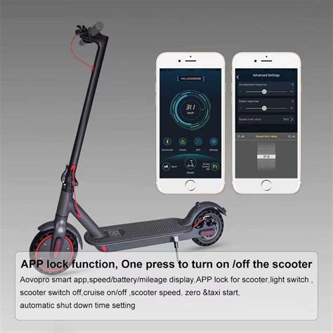 AOVO PRO Electric Scooter For Adults Speed 35kmph Black Unisex