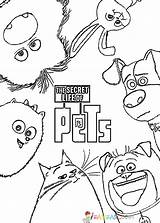 Pets Secret Life Coloring Pages Snowball Printable Ausmalbilder Movie  sketch template