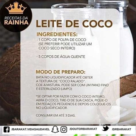 Receita - Leite de Coco