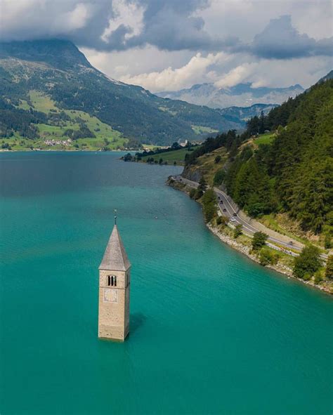 🔥 Lake Reschen, Italy : NatureIsFuckingLit