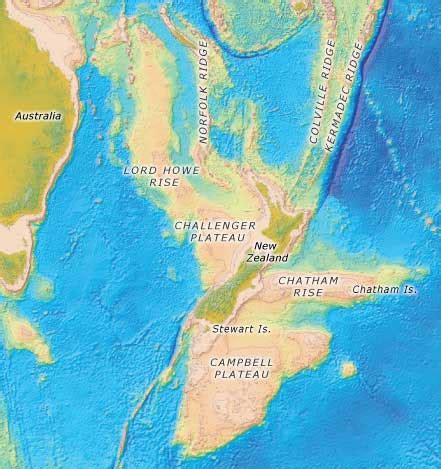 The New Zealand continent – Sea floor geology – Te Ara Encyclopedia of ...