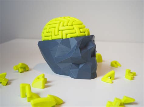 Model of the Week: 3D Brain Puzzle + Low Poly Skull [My Thinks!] - SolidSmack