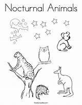 nocturnal animals To color  Clip Art Library sketch template