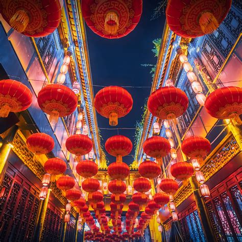 Lantern Festival Wallpaper 4K, Chinese New Year, China, Lanterns