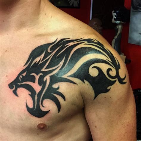 21 Shoulder Tribal Lion Tattoo Designs For Men Background – Wallpaper