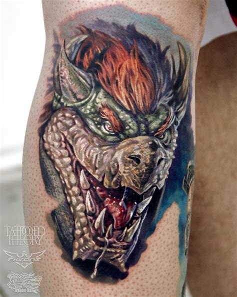 Bowser from Super Mario done in 9 hours by Javier Antunez, Owner/Artist at Tattooed Theory in ...