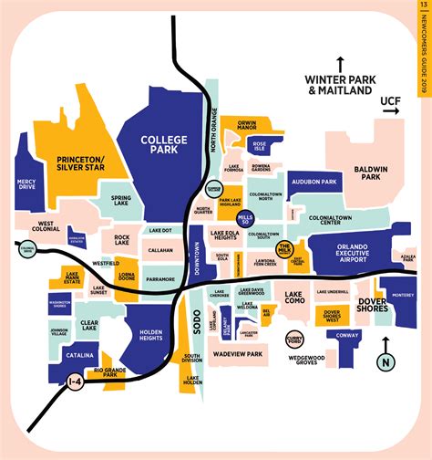 Map Of Orlando Neighborhoods - Draw A Topographic Map