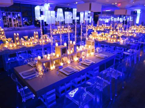 rent uplighting | Bar mitzvah centerpieces, Bar mitzvah decorations, Bar mitzvah party