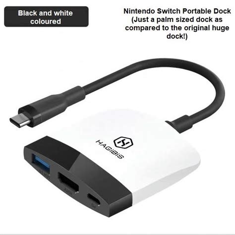 Nintendo Switch Dock (Black and White), Video Gaming, Gaming ...