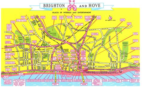 Nobody suggests a visit to Patcham... / Fabulous old tourist map of ...