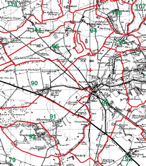 GENUKI: Pocklington Parish Boundaries, Yorkshire (East Riding)