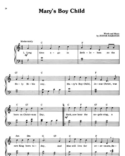 Mary's Boy Child Sheet Music by Jester Hairston | nkoda | Free 7 days trial