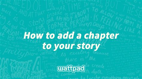 How to add a chapter to your Wattpad story - YouTube