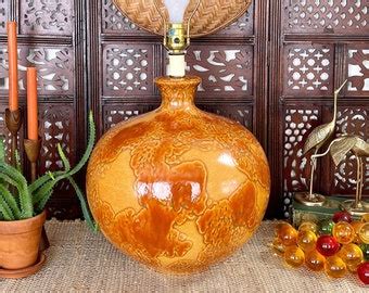 Large Pottery Table Lamp - Etsy