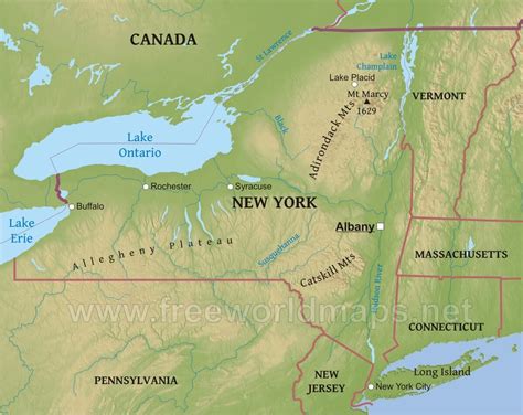 Adirondack Mountains Map New York - Wisconsin Us Map