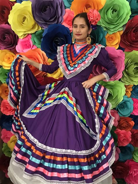 Mexican Jalisco Dress Size 10 Purple Stunning KIDS Size 10 Beautiful ...