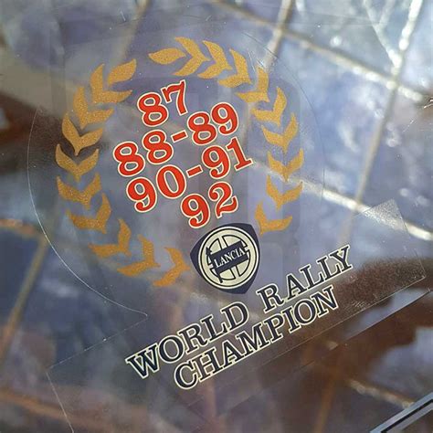 6 Times World Rally Champion Sticker For Lancia Delta Evo