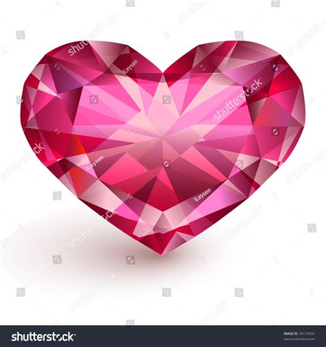 Heart-Shaped Diamond Stock Vector Illustration 78174592 : Shutterstock