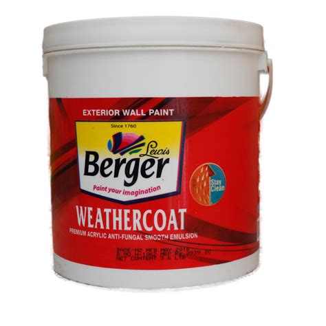 Berger Weathercoat Exterior Wall Paint, Pack Size: 20 Liter at Rs 240/litre in New Delhi