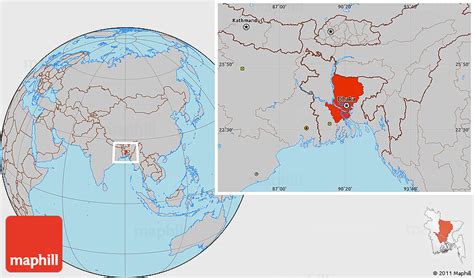 Dhaka On A World Map - Drucie Kimberley