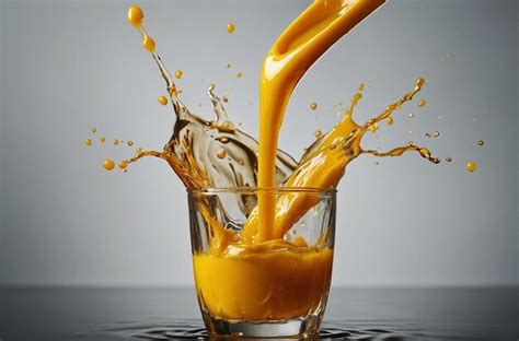 Premium Photo | Pouring Mango Juice Splash