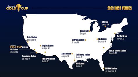 15 stadiums will host of the 2023 Concacaf Gold Cup matches - YouTube