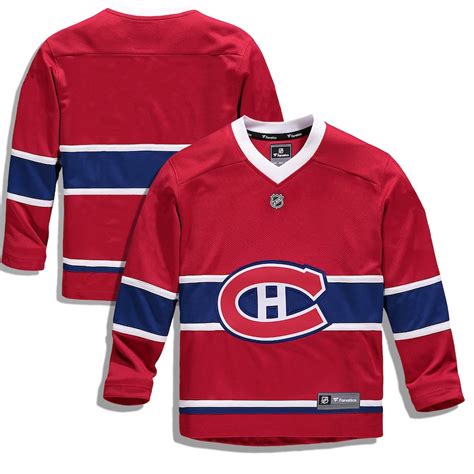 Fanatics Branded Montreal Canadiens Youth Red Home Replica Blank Jersey