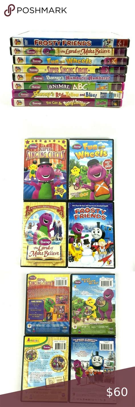 Barney & Friends 8 DVD Lot Animals ABCs Numbers Holiday Circus Wheels ...