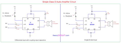 Class D Amplifier Schematic Diagrams - Circuit Diagram