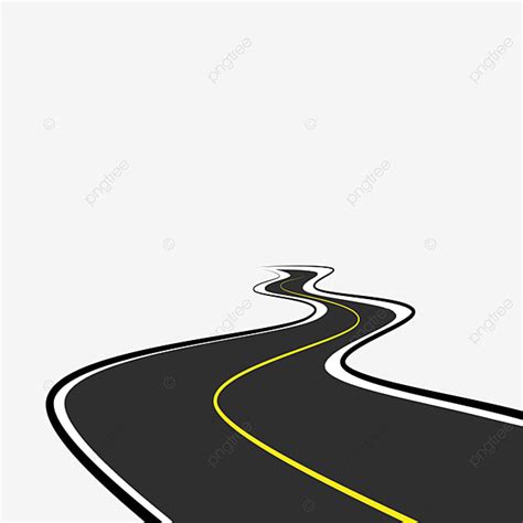 Curve Road PNG Image, Vector Cartoon Curved Road Illustration, Road Clipart, Road Map, Road PNG ...