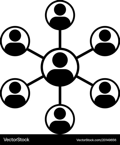 Network icon symbol group of people and teamwork Vector Image