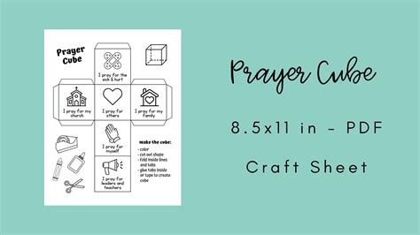 Prayer Cube Christian Crafts Crafts for Kids Printable - Etsy Australia