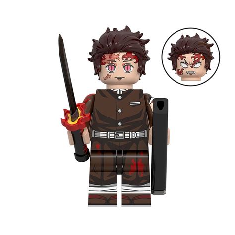 Tanjiro Kamado Demon Slayer Mark Minifigures Weapon and Accessories - Building Toy Complete Sets ...