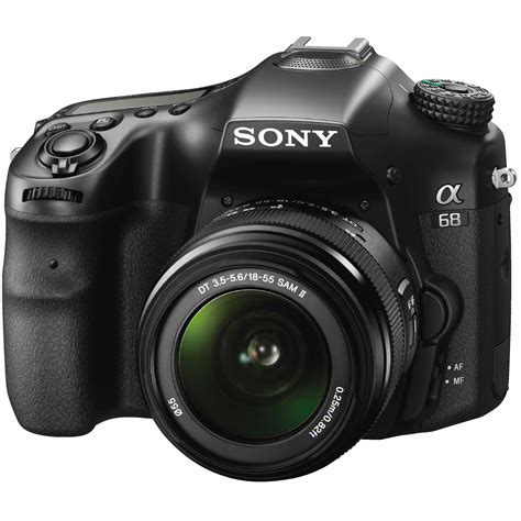 Sony a68 Alpha DSLR Camera with 18-55mm Lens B&H Photo Video